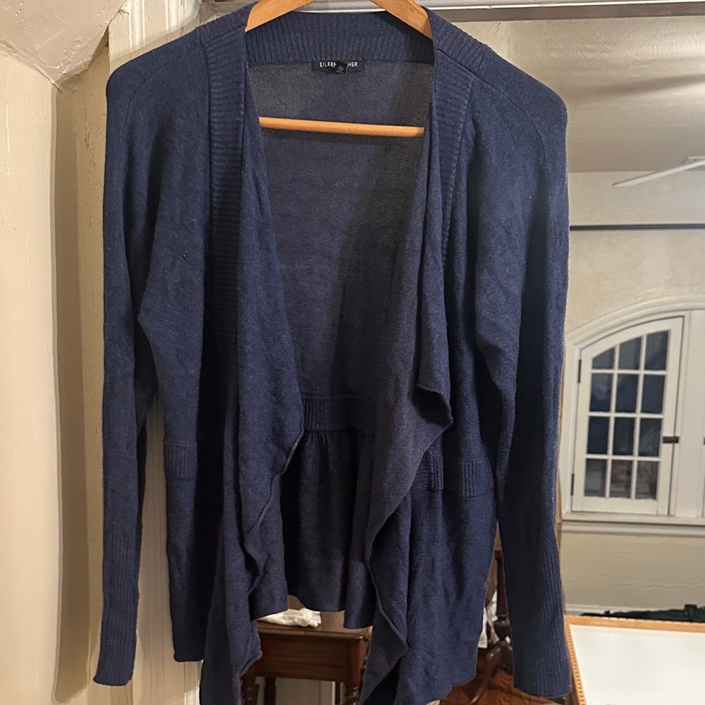 Eileen Fisher Deep Blue Cardigan Sweater